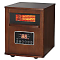 Comfort Glow® 5,120-BTU Portable Electric Cabinet Forced-Air Infrared Quartz Heater with 6 Elements, LED Display & Remote, French Walnut, QEH1425 1 thumbnail image