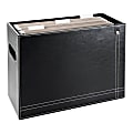 Realspace® Black Leatherette Hanging File Basket