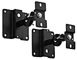 Mount-It! Heavy-Duty Steel Universal Speaker Mounts for Walls/Ceiling, 4”H x 5-1/4”W x 5-1/4”D, Black. Set Of 2 Mounts