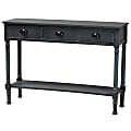Baxton Studio French Provincial 3-Drawer Entryway Console Table, 31-15/16"H x 45-5/16"W x 13"D, Gray 1 thumbnail image