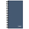 2024 TF Publishing Small Weekly Monthly Planner, 6-1/2” x 3-1/2”, Blue, January To December