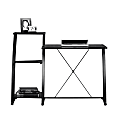 Sauder® Deco 48"W Tiered Glass Computer Desk, Black 1 thumbnail image