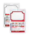 Office Depot® Brand Dry-Erase Labels, Z05086, Rectangle, 3 13/16" x 2 13/16", White/Assorted-Color Borders, Pack Of 12 1 thumbnail image