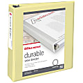Office Depot® Durable View Binder, 2" Round Rings (375 Sheet Capacity), Yellow, 1 Binder 1 thumbnail image