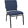 Flash Furniture Advantage Multipurpose Church Chair, Navy/Silver Vein