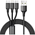CODi 4' 3-in-1 USB Fast Multi Charging Cable - 4 ft Lightning/Micro-USB/USB Data Transfer Cable  - A01068 1 thumbnail image