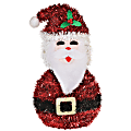 Amscan Christmas 3D Deluxe Tinsel Santas, 10”H x 5-1/2”W x 5-1/2”D, Pack Of 2 Santas