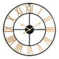 Baxton Studio Auden Two-Tone Metal Wall Clock, 19-3/4”, Gold/Black 1 thumbnail image