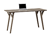 Realspace® Trezza 60"W Writing Desk, Light Oak