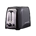 Brentwood 2-Slice Extra-Wide-Slot Cool-Touch Toaster, Black/Stainless Steel