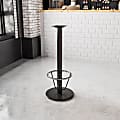 Flash Furniture Round Restaurant Table Base With Bar Height Column And Foot Ring, 42"H x 18"W x 18"D, Black