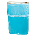 Amscan Pop-Up Plastic Trash Fling Bins, 13 Gallons, Caribbean Blue, Pack Of 3 Bins 1 thumbnail image