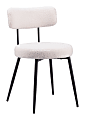 Zuo Blanca Dining Accent Chairs, Ivory, Set Of 2 Chairs 1 thumbnail image