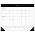 2024-2025 AT-A-GLANCE® Contemporary Academic Monthly Desk Pad Calendar, Teal, 21-3/4" x 17", July To June, AY24X00