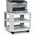 Master 2-Shelf Mobile Printer Stand, 14 4/5"H x 17 4/5"W x 17 4/5"D, Gray 1 thumbnail image