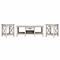Bush Furniture Key West Coffee Table With Set Of 2 End Tables, Linen White Oak, Standard Delivery 1 thumbnail image