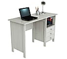 Inval Laura 48"W Writing Desk With Storage Area, Laricina White