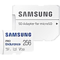 Samsung PRO Endurance 256 GB Class 10/UHS-I (U3) V30 microSDXC - 100 MB/s Read - 40 MB/s Write - 5 Year Warranty 1 thumbnail image