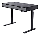 Realspace® Smart Electric 48"W Height-Adjustable Standing Desk, Black/Gray