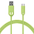 iHome Rainbow Dual-SR TPE Micro-USB Cable, 6', Lime, IH-CT2073E-P2