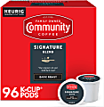 Community Coffee Keurig® Single Serve K-Cup® Pods, Signature Blend, Dark Roast, Box Of 96 Pods