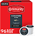 Community Coffee Keurig® Single Serve K-Cup® Pods, Signature Blend, Dark Roast, Box Of 96 Pods 1 thumbnail image