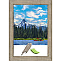 Amanti Art Wood Picture Frame, 30" x 42", Matted For 24" x 36", Trellis Silver