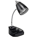 Victory Light V-Light Organizer Desk Lamp - 10 W LED Bulb - Chrome - Flexible Arm - Desk Mountable - Black, Chrome, Translucent - for Desk, Tablet, Phone