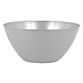 Amscan 5-Quart Plastic Bowls, 11" x 6", Silver, Set Of 5 Bowls