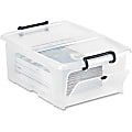CEP Strata Smart Storemaster Heavy-Duty Storage Box With Butterfly Closure, 20 Liters, Clear 1 thumbnail image