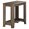 Monarch Specialties Stella Accent Table, 22"H x 23-3/4"W x 11-3/4"D, Dark Taupe