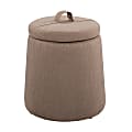 Linon Pesca Storage Ottoman, Tan