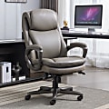 Serta Smart Layers Arlington AIR Ergonomic Bonded Leather High-Back Executive Chair, Taupe 1 thumbnail image