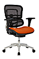 WorkPro® 12000 Series Ergonomic Mesh/Premium Fabric Mid-Back Chair, Black/Tangerine, BIFMA Compliant