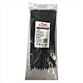 Pro Brand Cable Ties, 11", Black, Pack Of 100