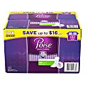 Poise Very Light Absorbency Long Incontinence Panty Liners, Box Of 132 Liners