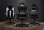 RS Gaming DRG High Back Gaming Chair BlackGray Office Depot