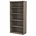 Bush Business Furniture Studio C 73"H 5-Shelf Bookcase, Modern Hickory, Standard Delivery 1 thumbnail image
