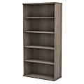 Bush Business Furniture Studio C 73"H 5-Shelf Bookcase, Modern Hickory, Standard Delivery