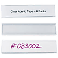 Wire-Rac™ Snap-On Label Holders, 1 5/16" x 6", Clear, Box Of 25 1 thumbnail image