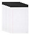 TUL® Writing Pads, Junior Size, Narrow Rule, 50 Sheets Per Pad, White, Pack Of 6 Pads