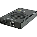 Perle S-1110PP-S2ST10-XT Media Converter - 1x PoE+ (RJ-45) Ports - 1 x ST Ports - Single-mode - 10/100/1000Base-T, 1000Base-LX/LH - Rail-mountable, Rack-mountable, Wall Mountable, Desktop