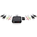 IOGEAR 2-Port 4K USB DisplayPort Cable KVM Switch - KVM / audio switch - 2 x KVM / audio - 1 local user - desktop 1 thumbnail image
