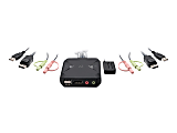 IOGEAR 2-Port 4K USB DisplayPort Cable KVM Switch - KVM / audio switch - 2 x KVM / audio - 1 local user - desktop 1 thumbnail image