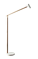 Adesso® ADS360 Crane LED Floor Lamp, 60 1/2"H, White Shade/White Base