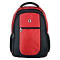 Volkano Jet Backpack With 15.6" Laptop Pocket, Black/Red