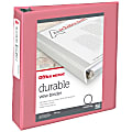 Office Depot® Durable View Binder, 2" Round Rings (375 Sheet Capacity), Coral, 1 Binder 1 thumbnail image