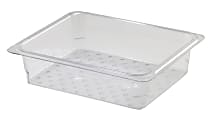 Cambro Camwear GN 1/2 Size 3" Colander Pans, Clear, Set Of 6 Pans