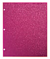 Office Depot® Brand Fashion 2-Pocket Paper Folder, 8 1/2" x 11", Pink Glitter