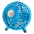Chillout USB Fan, 6 1/8"H x 6 1/8"W x 6 1/8"D, Turquoise